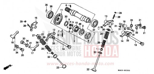 CAMSHAFT/VALVE SLR650V de 1997