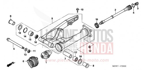 SWINGARM NT700VAA de 2010