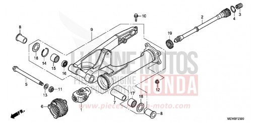 SWINGARM NT700VAB de 2011