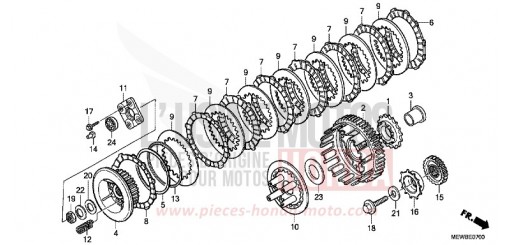 CLUTCH NT700VAB de 2011