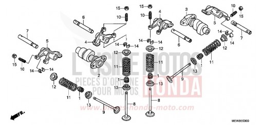 CAMSHAFT/VALVE NT700VAB de 2011