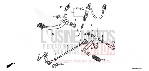 PEDAL NT700VAB de 2011