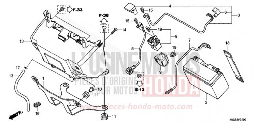 BATTERY NC700XAC de 2012