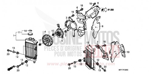 RADIATOR XL700VA8 de 2008