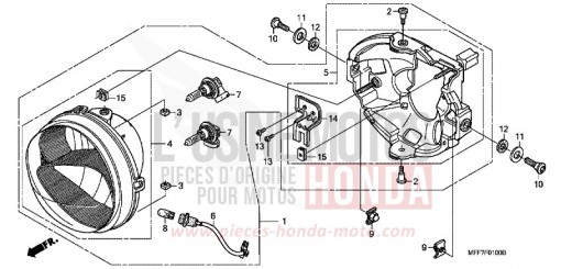 HEADLIGHT XL700VA8 de 2008