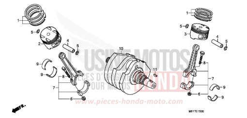 CRANKSHAFT/PISTON XL700VA9 de 2009