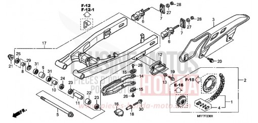 SWINGARM XL700VAB de 2011