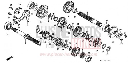 TRANSMISSION XRV750T de 1996