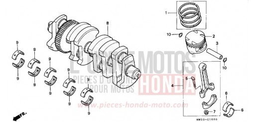 CRANKSHAFT/PISTON CB750F2R de 1994