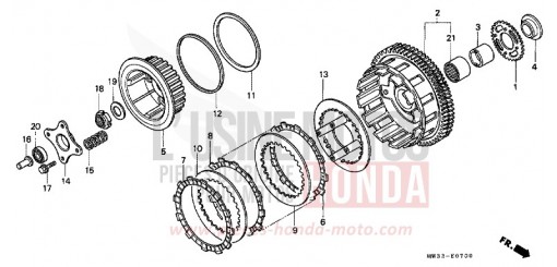 CLUTCH CB750F2T de 1996