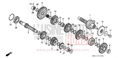 TRANSMISSION CB750F2T de 1996
