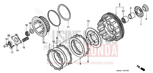 CLUTCH CB750F2X de 1999