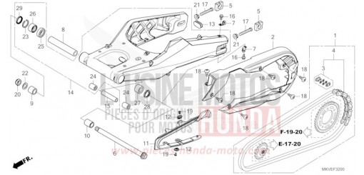SWINGARM NSS750S de 2025