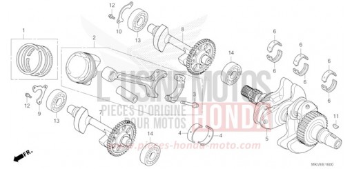CRANKSHAFT/PISTON NSS750S de 2025