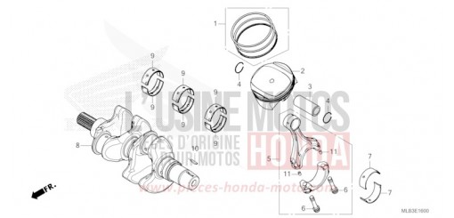 CRANKSHAFT/PISTON CB750AS de 2025