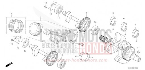 CRANKSHAFT/PISTON NC750XAS de 2025