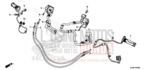 SWITCH/CABLE VFR800FE de 2014