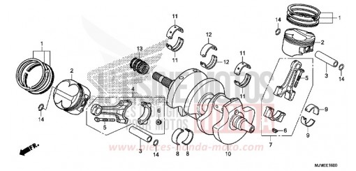 CRANKSHAFT/PISTON VFR800XF de 2015