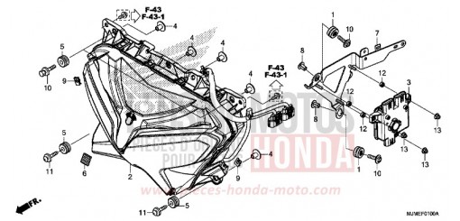 HEADLIGHT VFR800XF de 2015