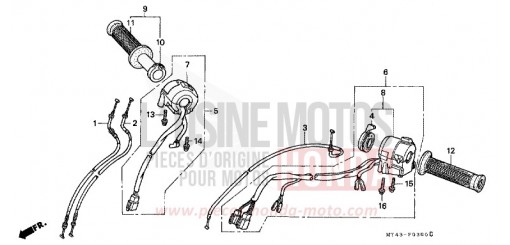INTERRUTTORE/CAVO VFR750FL di 1990