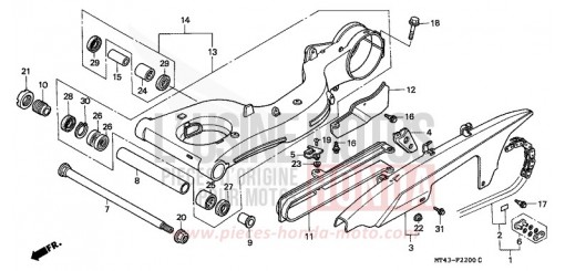 SWINGARM VFR750FL de 1990