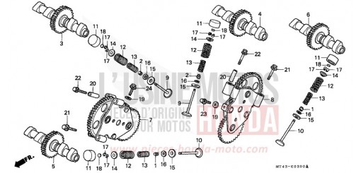 CAMSHAFT/VALVE VFR750FM de 1991