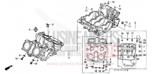 CRANKCASE VFR750FN de 1992