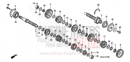 TRANSMISSION CBR900RR1 de 2001