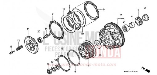 CLUTCH CBR900RRW de 1998