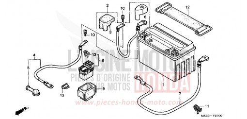 BATTERY CBR900RRW de 1998