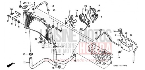 RADIATOR CBR900RRW de 1998