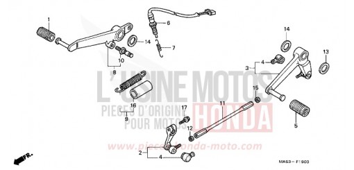 PEDAL CBR900RRX de 1999