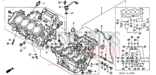 CRANKCASE CBR900RRY de 2000