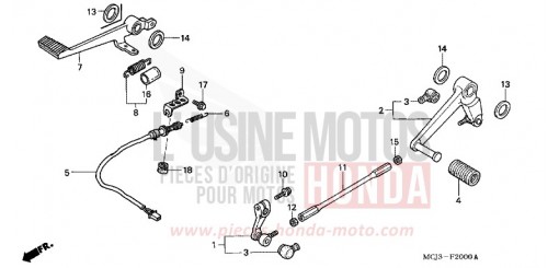 PEDAL CBR900RRY de 2000