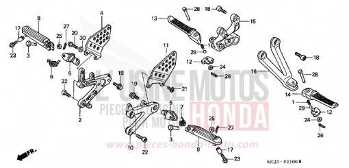 PEDANA CBR900RRY di 2000