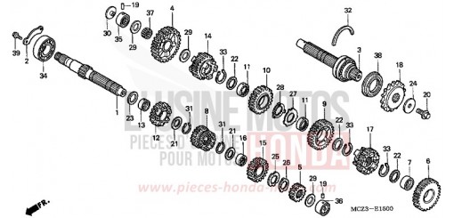 TRANSMISSION CB900F2 de 2002