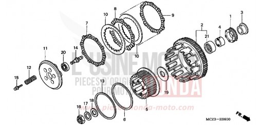 CLUTCH CB900F4 de 2004