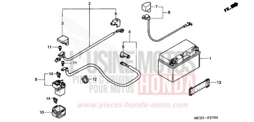 BATTERY CB900F5 de 2005