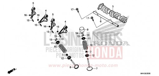 CAMSHAFT/VALVE CRF1000D2J de 2018