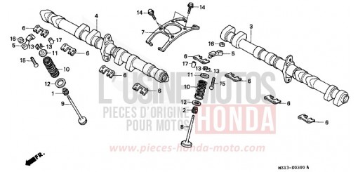 CAMSHAFT/VALVE CB1000FR de 1994