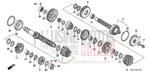 TRANSMISSION CB1000FT de 1996