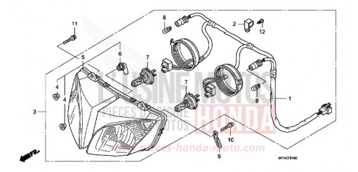 HEADLIGHT CBF1000A de 2010