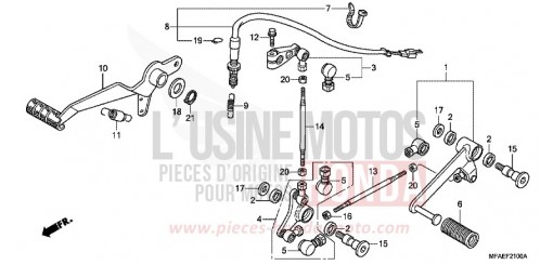 PEDAL CBF1000A de 2010