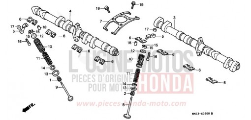 CAMSHAFT/VALVE CBR1000FJ de 1988