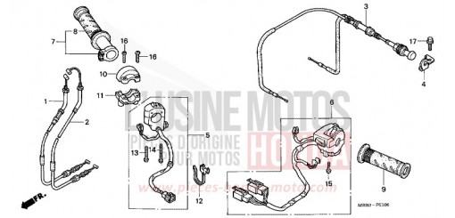 SWITCH/CABLE VTR1000F1 de 2001