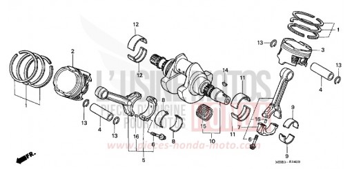 CRANKSHAFT/PISTON VTR1000F1 de 2001