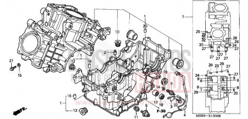 CRANKCASE VTR1000F3 de 2003