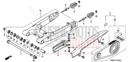 SWINGARM VTR1000F3 de 2003