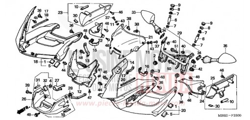 COWL VTR1000F5 de 2005