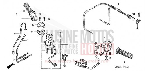 INTERRUTTORE/CAVO VTR1000F6 di 2006